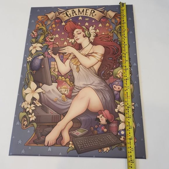 Displate Gamer Girl Nouveau Art Metal Print - Picture 4 of 12